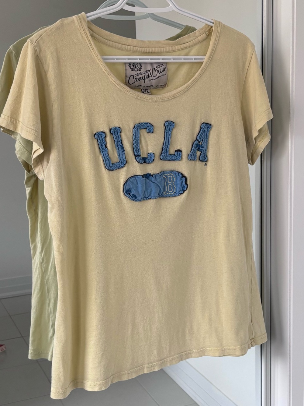 Campus Crew UCLA Short Sleeve Yellow and Blue Tee